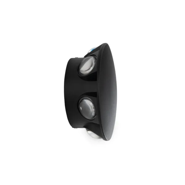 GLOBOSTAR® SOL 60690 Μοντέρνο Φωτιστικό Τοίχου - Απλίκα LED 12W 1500lm 30° AC 220-240V Αδιάβροχο IP65 Θερμό Λευκό 2700K - CREE XPE Chip & TÜV SÜD Driver - Μαύρο Ματ - Μ12 x Π5.5 x Υ12cm - 5 Χρόνια Εγγύηση - Image 3