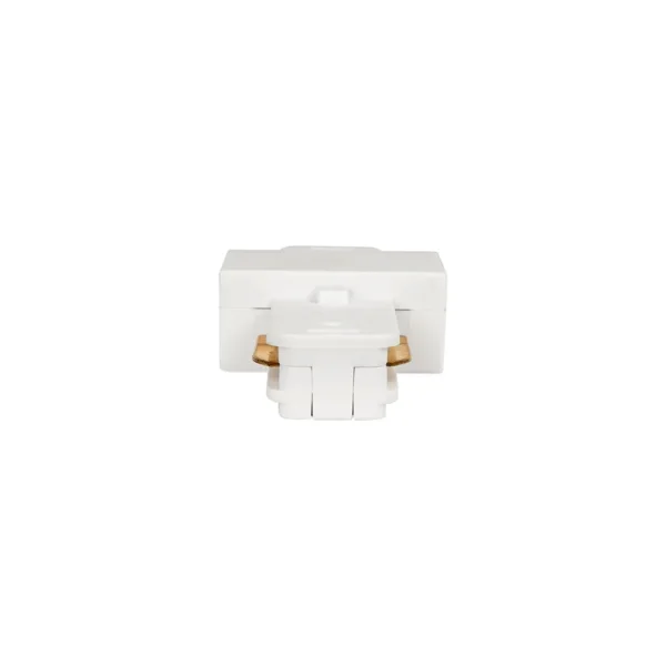 GLOBOSTAR® EUROTRACK-1PH 60904 Μονοφασικός Σύνδεσμος Ι Επέκτασης Ράγας 2 Καλωδίων 1L+1N για Σύστημα Ράγας Eurotrack-1PH AC 220-240V IP20 - Λευκό Ματ - Μ9.3 x Π3.5 x Υ1.6cm - Image 3