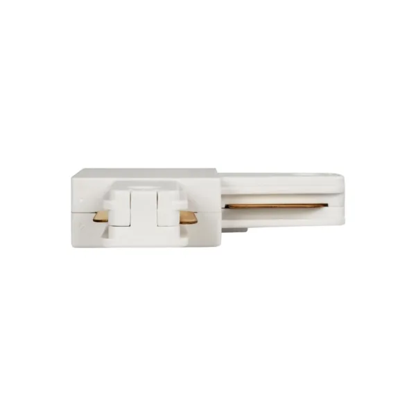 GLOBOSTAR® EUROTRACK-1PH 60906 Μονοφασικός Σύνδεσμος Γ Ράγας 2 Καλωδίων 1L+1N για Σύστημα Ράγας Eurotrack-1PH AC 220-240V IP20 - Λευκό Ματ - Μ6.5 x Π6.5 x Υ1.6cm - Image 3
