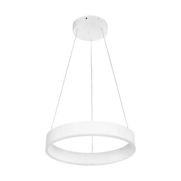 GLOBOSTAR® VENOM 61174 Μοντέρνο Κρεμαστό Φωτιστικό Οροφής LED 30W 3513lm 120° AC 220-240V IP20 Ρυθμιζόμενο Λευκό CCT με Χειριστήριο από 2700K έως 6000K Dimmable - Lumileds SMD Chip - Λευκό Ματ - Μ40 x Π40 x Υ6.5cm - 3 Χρόνια Εγγύηση - Image 2
