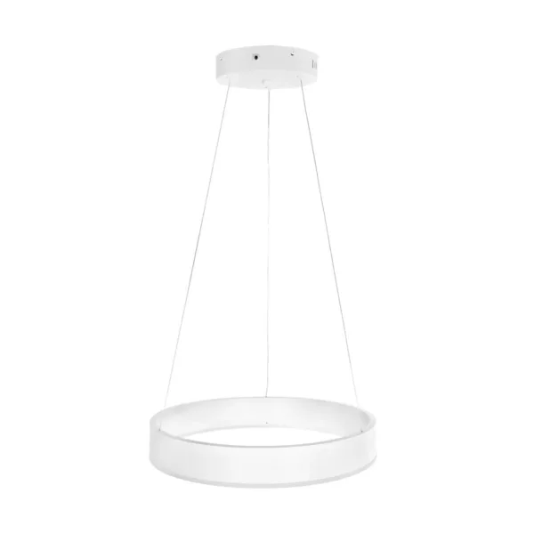 GLOBOSTAR® VENOM 61174 Μοντέρνο Κρεμαστό Φωτιστικό Οροφής LED 30W 3513lm 120° AC 220-240V IP20 Ρυθμιζόμενο Λευκό CCT με Χειριστήριο από 2700K έως 6000K Dimmable - Lumileds SMD Chip - Λευκό Ματ - Μ40 x Π40 x Υ6.5cm - 3 Χρόνια Εγγύηση - Image 4