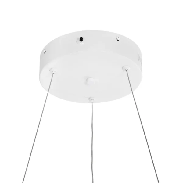 GLOBOSTAR® VENOM 61174 Μοντέρνο Κρεμαστό Φωτιστικό Οροφής LED 30W 3513lm 120° AC 220-240V IP20 Ρυθμιζόμενο Λευκό CCT με Χειριστήριο από 2700K έως 6000K Dimmable - Lumileds SMD Chip - Λευκό Ματ - Μ40 x Π40 x Υ6.5cm - 3 Χρόνια Εγγύηση - Image 6
