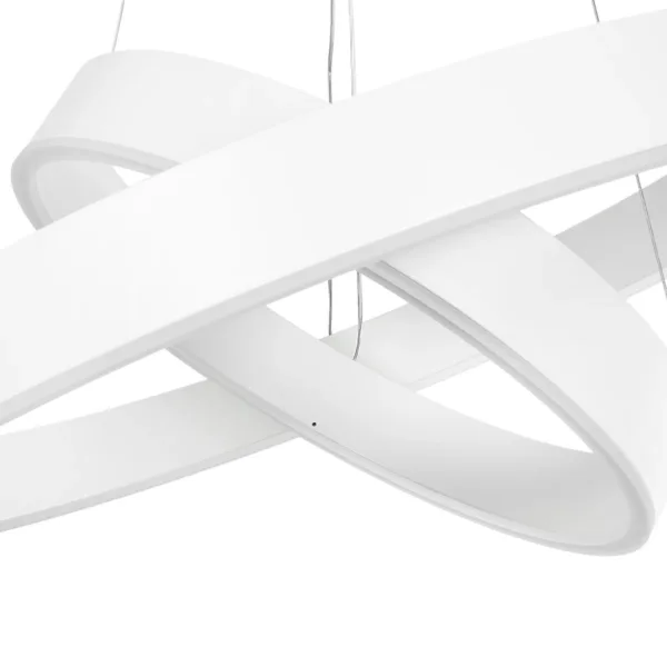 kelvo® VENOM 61186 Μοντέρνο Κρεμαστό Φωτιστικό Οροφής LED 75W 8818lm 120° AC 220-240V IP20 Ρυθμιζόμενο Λευκό CCT με Χειριστήριο από 2700K έως 6000K Dimmable - Lumileds SMD Chip - Λευκό Ματ - Μ60 x Π60 x Υ40cm - 3 Χρόνια Εγγύηση - Image 6