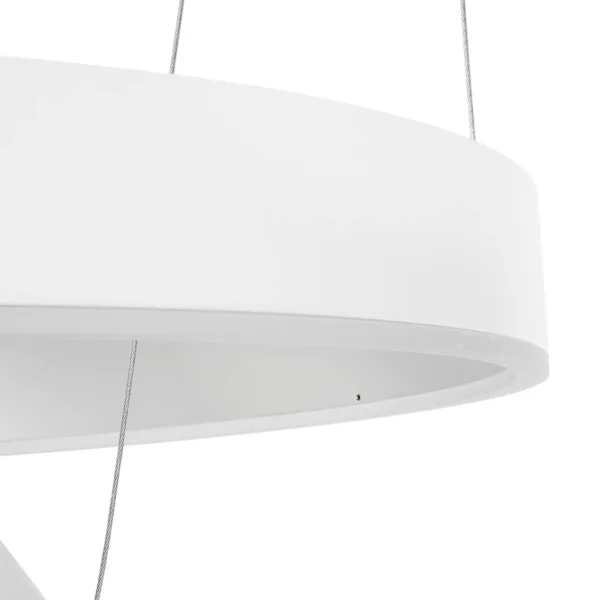 kelvo® VENOM 61186 Μοντέρνο Κρεμαστό Φωτιστικό Οροφής LED 75W 8818lm 120° AC 220-240V IP20 Ρυθμιζόμενο Λευκό CCT με Χειριστήριο από 2700K έως 6000K Dimmable - Lumileds SMD Chip - Λευκό Ματ - Μ60 x Π60 x Υ40cm - 3 Χρόνια Εγγύηση - Image 7