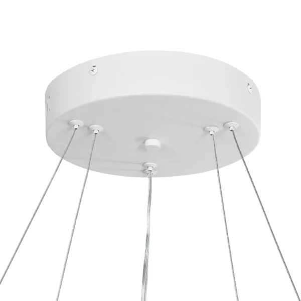 kelvo® VENOM 61186 Μοντέρνο Κρεμαστό Φωτιστικό Οροφής LED 75W 8818lm 120° AC 220-240V IP20 Ρυθμιζόμενο Λευκό CCT με Χειριστήριο από 2700K έως 6000K Dimmable - Lumileds SMD Chip - Λευκό Ματ - Μ60 x Π60 x Υ40cm - 3 Χρόνια Εγγύηση - Image 8