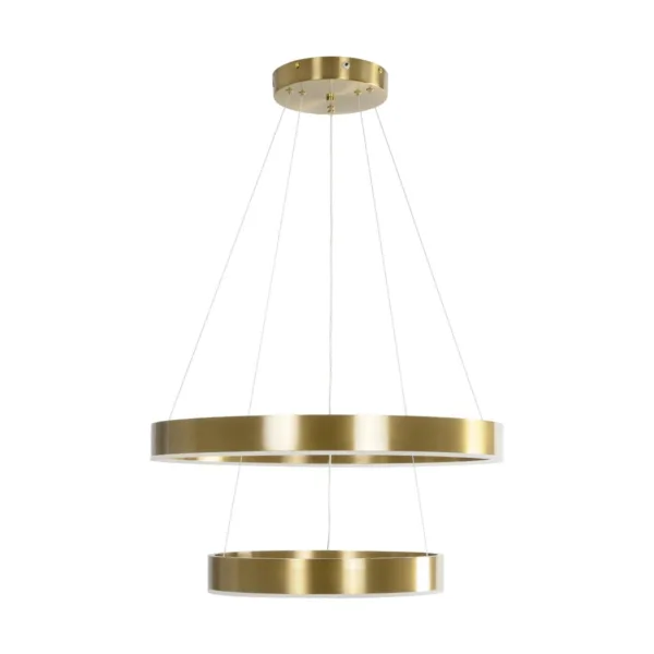 kelvo® VENOM 61187 Μοντέρνο Κρεμαστό Φωτιστικό Οροφής LED 75W 8818lm 120° AC 220-240V IP20 Ρυθμιζόμενο Λευκό CCT με Χειριστήριο από 2700K έως 6000K Dimmable - Lumileds SMD Chip - Χρυσό Βούρτσας - Μ60 x Π60 x Υ40cm - 3 Χρόνια Εγγύηση - Image 3