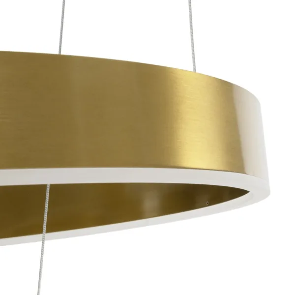 kelvo® VENOM 61187 Μοντέρνο Κρεμαστό Φωτιστικό Οροφής LED 75W 8818lm 120° AC 220-240V IP20 Ρυθμιζόμενο Λευκό CCT με Χειριστήριο από 2700K έως 6000K Dimmable - Lumileds SMD Chip - Χρυσό Βούρτσας - Μ60 x Π60 x Υ40cm - 3 Χρόνια Εγγύηση - Image 7