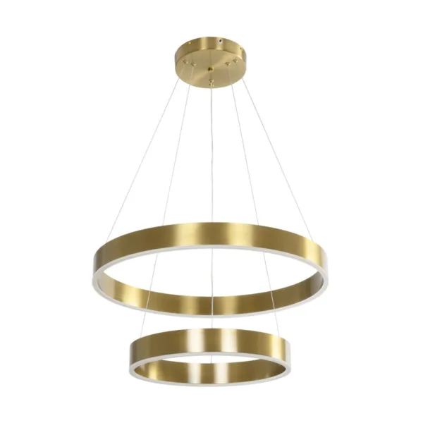 kelvo® VENOM 61187-DECO Μοντέρνο Κρεμαστό Φωτιστικό Οροφής LED 75W 8818lm 120° AC 220-240V IP20 Ρυθμιζόμενο Λευκό CCT με Χειριστήριο από 2700K έως 6000K Dimmable - Lumileds SMD Chip - Χρυσό Βούρτσας - Μ60 x Π60 x Υ40cm - 3 Χρόνια Εγγύηση - Image 4