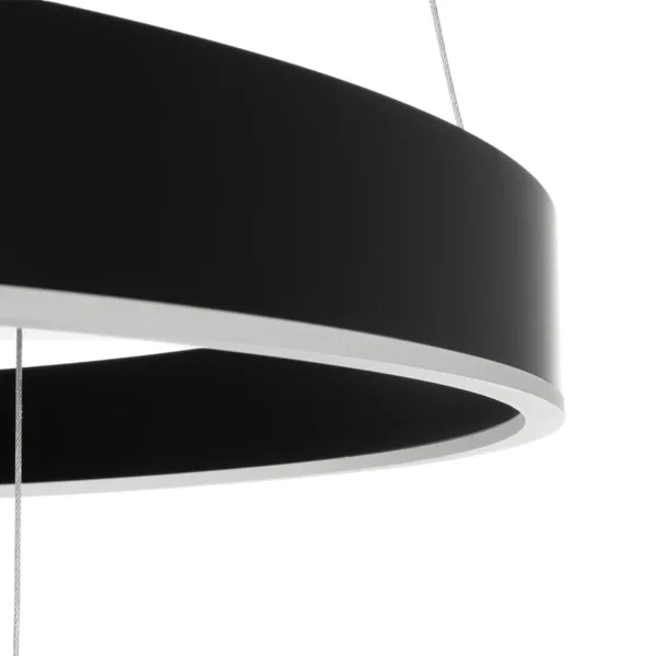 GLOBOSTAR® VENOM TRIO 61188 Μοντέρνο Κρεμαστό Φωτιστικό Οροφής LED 120W 14158lm 120° AC 220-240V IP20 Ρυθμιζόμενο Λευκό CCT με Χειριστήριο από 2700K έως 6000K Dimmable - Lumileds SMD Chip - Μαύρο Ματ - Μ80 x Π80 x Υ60cm - 3 Χρόνια Εγγύηση - Image 6