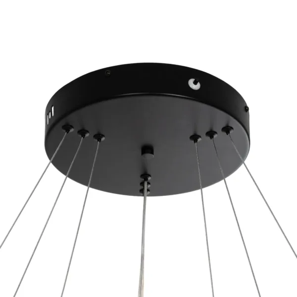 GLOBOSTAR® VENOM TRIO 61188 Μοντέρνο Κρεμαστό Φωτιστικό Οροφής LED 120W 14158lm 120° AC 220-240V IP20 Ρυθμιζόμενο Λευκό CCT με Χειριστήριο από 2700K έως 6000K Dimmable - Lumileds SMD Chip - Μαύρο Ματ - Μ80 x Π80 x Υ60cm - 3 Χρόνια Εγγύηση - Image 7
