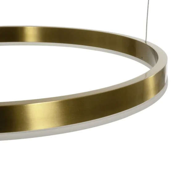 kelvo® VENOM 61193 Μοντέρνο Κρεμαστό Φωτιστικό Οροφής LED 150W 17659lm 120° AC 220-240V IP20 Ρυθμιζόμενο Λευκό CCT με Χειριστήριο από 2700K έως 6000K Dimmable - Lumileds SMD Chip - Χρυσό Βούρτσας - Μ150 x Π90 x Υ60cm - 3 Χρόνια Εγγύηση - Image 4