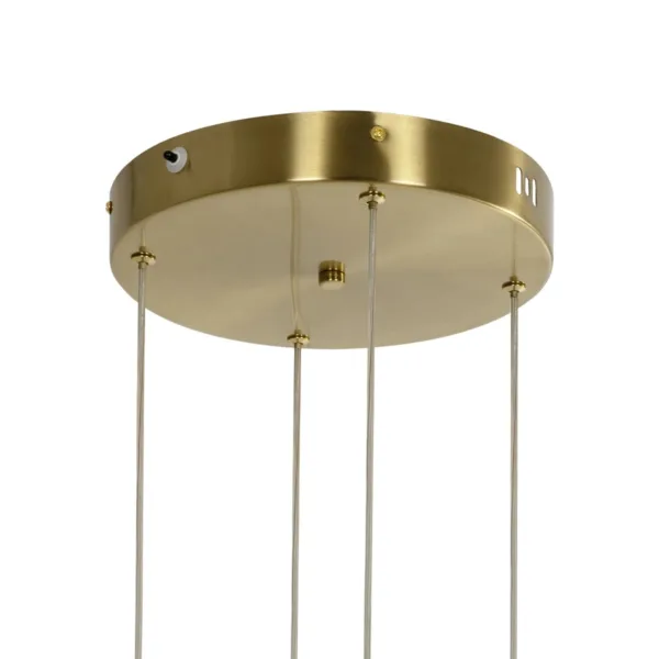 kelvo® VENOM 61193 Μοντέρνο Κρεμαστό Φωτιστικό Οροφής LED 150W 17659lm 120° AC 220-240V IP20 Ρυθμιζόμενο Λευκό CCT με Χειριστήριο από 2700K έως 6000K Dimmable - Lumileds SMD Chip - Χρυσό Βούρτσας - Μ150 x Π90 x Υ60cm - 3 Χρόνια Εγγύηση - Image 6