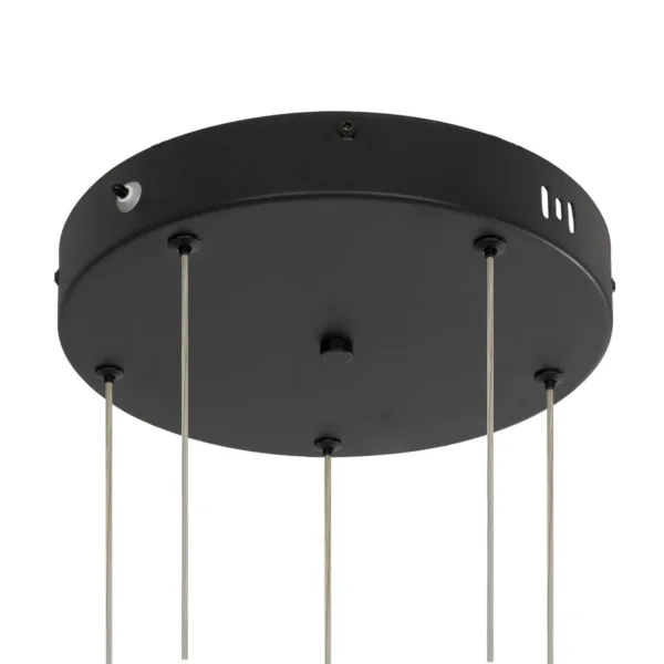 kelvo® LEXAGON 61397 Μοντέρνο Κρεμαστό Φωτιστικό Οροφής LED 120W 12000lm 200° AC 220-240V IP20 Ρυθμιζόμενο Λευκό CCT με Χειριστήριο από 2700K έως 6000K Dimmable - Lumileds SMD Chip - Μαύρο - Μ110 x Π90 x Υ110cm - 3 Χρόνια Εγγύηση - Image 5