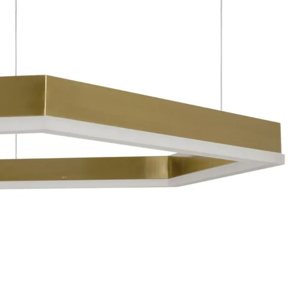 kelvo® LEXAGON 61398 Μοντέρνο Κρεμαστό Φωτιστικό Οροφής LED 120W 12000lm 200° AC 220-240V IP20 Ρυθμιζόμενο Λευκό CCT με Χειριστήριο από 2700K έως 6000K Dimmable - Lumileds SMD Chip - Χρυσό Βούρτσας - Μ110 x Π90 x Υ110cm - 3 Χρόνια Εγγύηση - Image 4