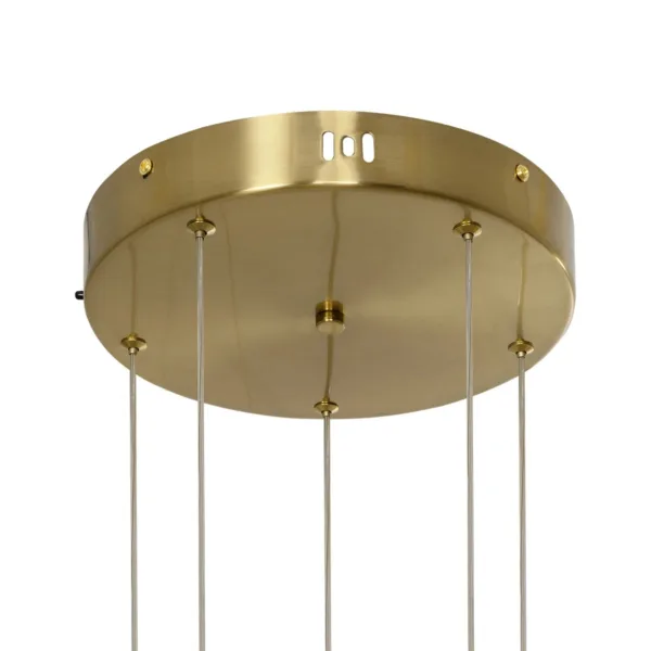 kelvo® LEXAGON 61398 Μοντέρνο Κρεμαστό Φωτιστικό Οροφής LED 120W 12000lm 200° AC 220-240V IP20 Ρυθμιζόμενο Λευκό CCT με Χειριστήριο από 2700K έως 6000K Dimmable - Lumileds SMD Chip - Χρυσό Βούρτσας - Μ110 x Π90 x Υ110cm - 3 Χρόνια Εγγύηση - Image 6