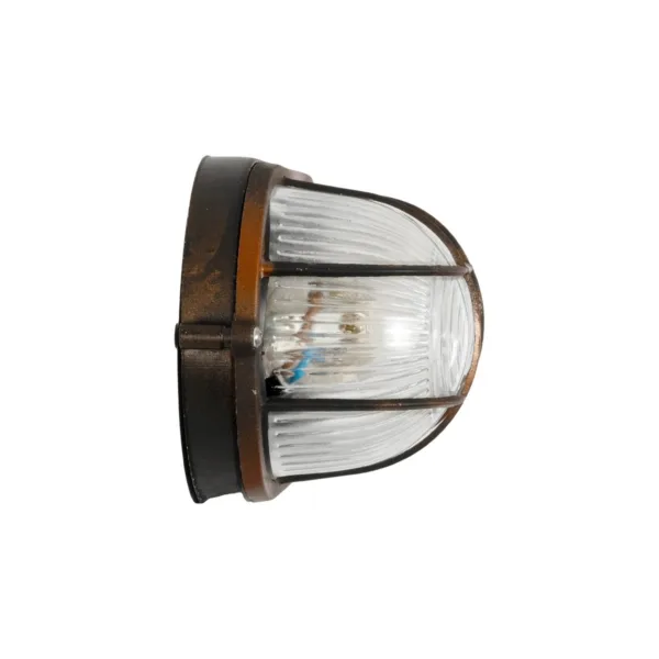 GLOBOSTAR® BOATLIGHT 61622 Vintage Φωτιστικό Καραβοχελώνα Τοίχου - Απλίκα με Ντουί 1 x E27 AC 220-240V Αδιάβροχο IP65 - Χάλκινο Παλαιωμένο Εφέ Σκουριάς Ματ - Μ21 x Π10.4 x Υ9cm - Image 4