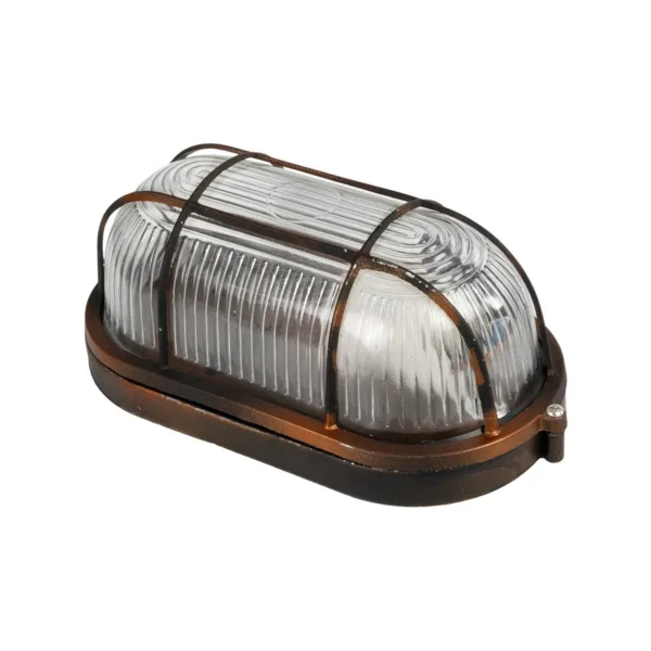 GLOBOSTAR® BOATLIGHT 61622 Vintage Φωτιστικό Καραβοχελώνα Τοίχου - Απλίκα με Ντουί 1 x E27 AC 220-240V Αδιάβροχο IP65 - Χάλκινο Παλαιωμένο Εφέ Σκουριάς Ματ - Μ21 x Π10.4 x Υ9cm - Image 6