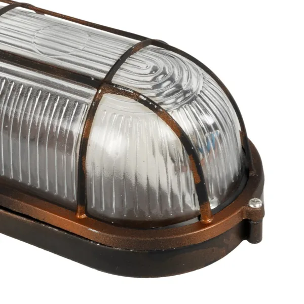 GLOBOSTAR® BOATLIGHT 61622 Vintage Φωτιστικό Καραβοχελώνα Τοίχου - Απλίκα με Ντουί 1 x E27 AC 220-240V Αδιάβροχο IP65 - Χάλκινο Παλαιωμένο Εφέ Σκουριάς Ματ - Μ21 x Π10.4 x Υ9cm - Image 7