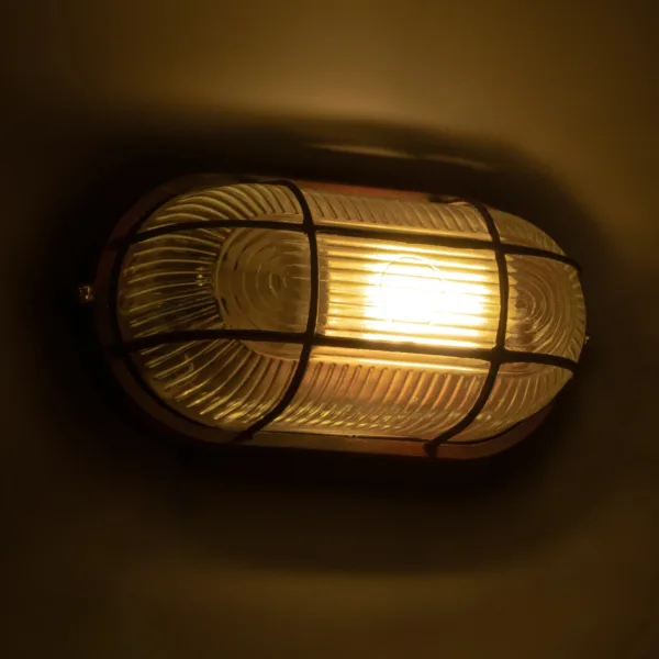 GLOBOSTAR® BOATLIGHT 61622 Vintage Φωτιστικό Καραβοχελώνα Τοίχου - Απλίκα με Ντουί 1 x E27 AC 220-240V Αδιάβροχο IP65 - Χάλκινο Παλαιωμένο Εφέ Σκουριάς Ματ - Μ21 x Π10.4 x Υ9cm - Image 9