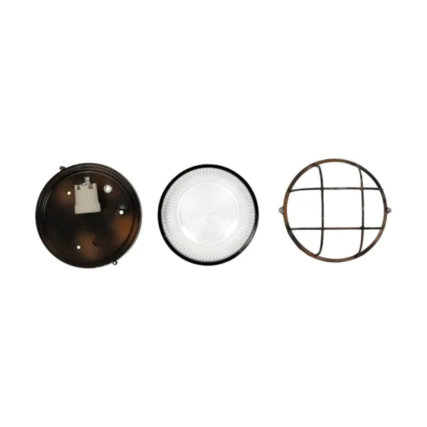 GLOBOSTAR® BOATLIGHT 61623 Vintage Φωτιστικό Καραβοχελώνα Τοίχου & Οροφής με Ντουί 1 x E27 AC 220-240V Αδιάβροχο IP65 - Χάλκινο Παλαιωμένο Εφέ Σκουριάς Ματ - Μ17.5 x Π17.5 x Υ9cm - Image 7