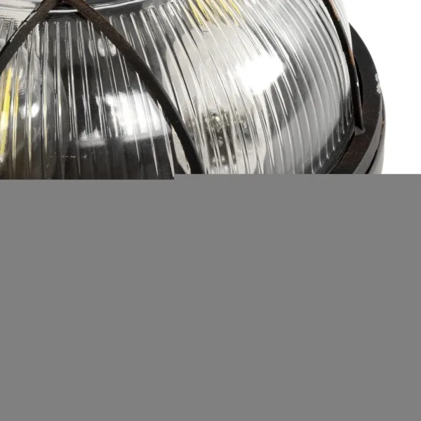 GLOBOSTAR® BOATLIGHT 61624 Vintage Φωτιστικό Καραβοχελώνα Τοίχου & Οροφής με Ντουί 2 x E27 AC 220-240V Αδιάβροχο IP65 - Χάλκινο Παλαιωμένο Εφέ Σκουριάς Ματ - Μ24 x Π24 x Υ11cm - Image 6