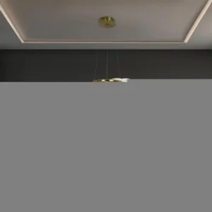 kelvo® GLOW 61657 Μοντέρνο Κρεμαστό Φωτιστικό Οροφής LED 30W 3000lm 360° AC 220-240V IP20 Ρυθμιζόμενο Λευκό CCT με Χειριστήριο από 2700K έως 6000K Dimmable - Lumileds SMD Chip - Χρυσό Πλατίνα & Λευκό Νήμα - Μ40 x Π40 x Υ35cm - 3 Χρόνια Εγγύηση