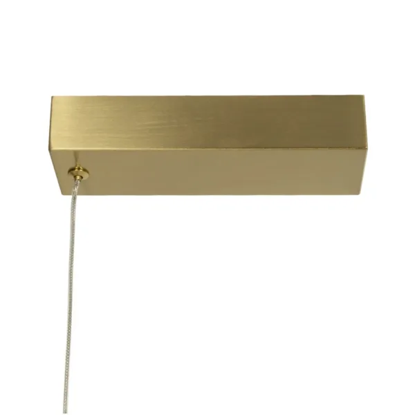 kelvo® GLOW 61664 Μοντέρνο Κρεμαστό Φωτιστικό Οροφής LED 15W 1500lm 360° AC 220-240V IP20 Ρυθμιζόμενο Λευκό CCT με Χειριστήριο από 2700K έως 6000K Dimmable - Lumileds SMD Chip - Χρυσό Πλατίνα & Λευκό Νήμα - Μ120 x Π3 x Υ25cm - 3 Χρόνια Εγγύηση - Image 9