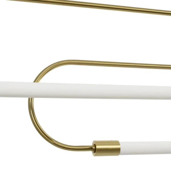 kelvo® GLOW 61665 Μοντέρνο Κρεμαστό Φωτιστικό Οροφής LED 28W 2800lm 360° AC 220-240V IP20 Ρυθμιζόμενο Λευκό CCT με Χειριστήριο από 2700K έως 6000K Dimmable - Lumileds SMD Chip - Χρυσό Πλατίνα & Λευκό Νήμα - Μ160 x Π3 x Υ25cm - 3 Χρόνια Εγγύηση - Image 9