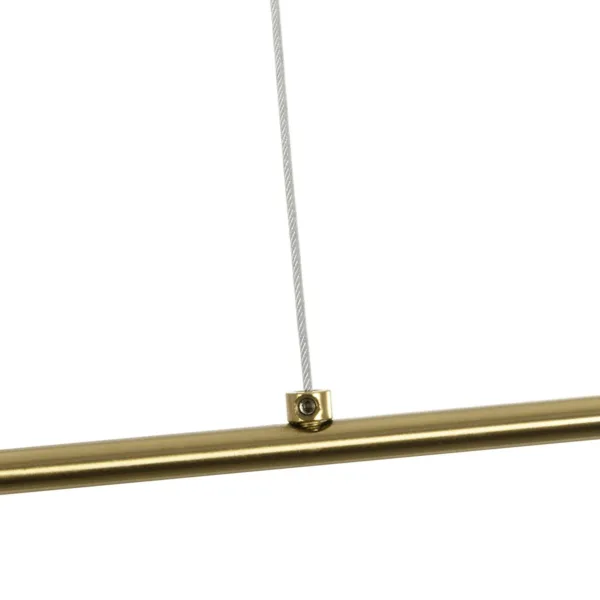 kelvo® GLOW 61665 Μοντέρνο Κρεμαστό Φωτιστικό Οροφής LED 28W 2800lm 360° AC 220-240V IP20 Ρυθμιζόμενο Λευκό CCT με Χειριστήριο από 2700K έως 6000K Dimmable - Lumileds SMD Chip - Χρυσό Πλατίνα & Λευκό Νήμα - Μ160 x Π3 x Υ25cm - 3 Χρόνια Εγγύηση - Image 10