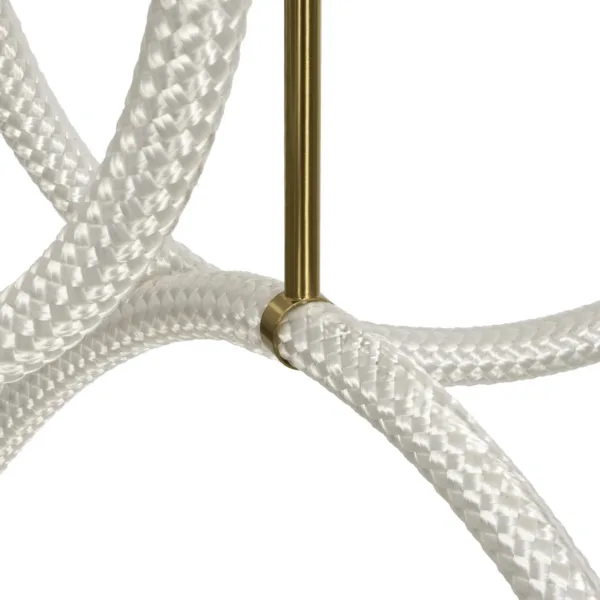 kelvo® GLOW 61671 Μοντέρνο Φωτιστικό Οροφής LED 85W 8500lm 360° AC 220-240V IP20 Ρυθμιζόμενο Λευκό CCT με Χειριστήριο από 2700K έως 6000K Dimmable - Lumileds SMD Chip - Χρυσό Πλατίνα & Λευκό Νήμα - Μ100 x Π100 x Υ140cm - 3 Χρόνια Εγγύηση - Image 7