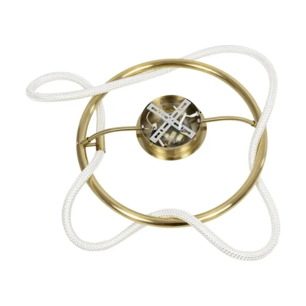 kelvo® GLOW 61673 Μοντέρνο Φωτιστικό Οροφής LED 34W 3400lm 360° AC 220-240V IP20 Ρυθμιζόμενο Λευκό CCT με Χειριστήριο από 2700K έως 6000K Dimmable - Lumileds SMD Chip - Χρυσό Πλατίνα & Λευκό Νήμα - Μ60 x Π60 x Υ30cm - 3 Χρόνια Εγγύηση - Image 8