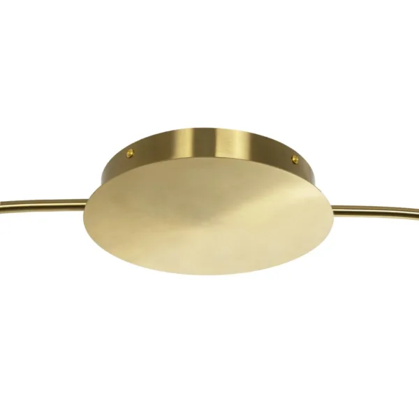 kelvo® GLOW 61674 Μοντέρνο Φωτιστικό Οροφής LED 65W 6500lm 360° AC 220-240V IP20 Ρυθμιζόμενο Λευκό CCT με Χειριστήριο από 2700K έως 6000K Dimmable - Lumileds SMD Chip - Χρυσό Πλατίνα & Λευκό Νήμα - Μ100 x Π100 x Υ30cm - 3 Χρόνια Εγγύηση - Image 9