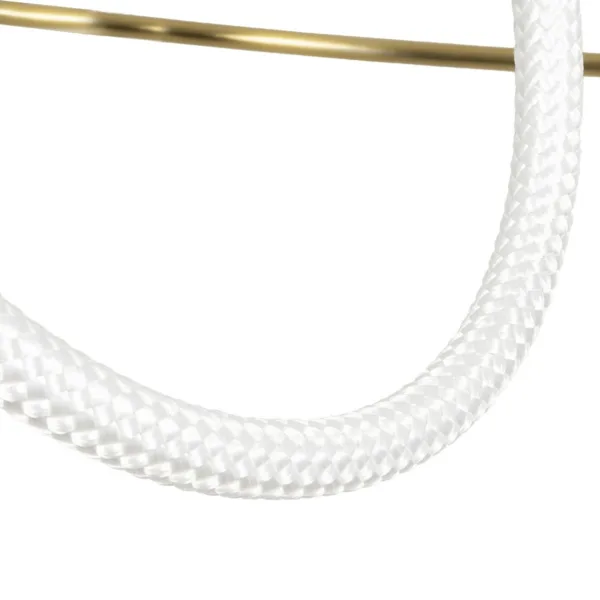 kelvo® GLOW 61675 Μοντέρνο Φωτιστικό Οροφής LED 89W 8900lm 360° AC 220-240V IP20 Ρυθμιζόμενο Λευκό CCT με Χειριστήριο από 2700K έως 6000K Dimmable - Lumileds SMD Chip - Χρυσό Πλατίνα & Λευκό Νήμα - Μ150 x Π150 x Υ30cm - 3 Χρόνια Εγγύηση - Image 5