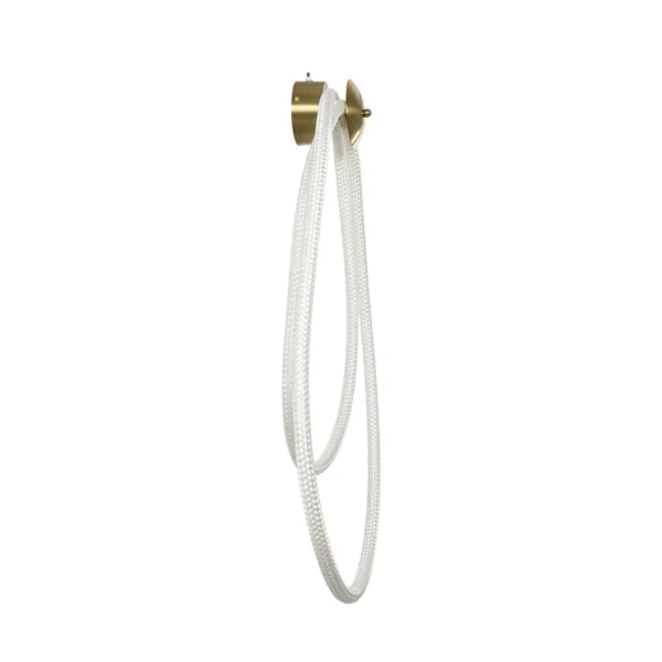 kelvo® GLOW 61676 Μοντέρνο Φωτιστικό Τοίχου - Απλίκα LED 45W 4500lm 360° AC 220-240V IP20 Ρυθμιζόμενο Λευκό CCT με Χειριστήριο από 2700K έως 6000K Dimmable - Lumileds SMD Chip - Χρυσό Πλατίνα & Λευκό Νήμα - Μ30 x Π15 x Υ110cm - 3 Χρόνια Εγγύηση - Image 4