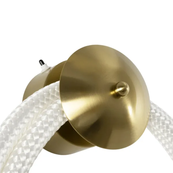 kelvo® GLOW 61676 Μοντέρνο Φωτιστικό Τοίχου - Απλίκα LED 45W 4500lm 360° AC 220-240V IP20 Ρυθμιζόμενο Λευκό CCT με Χειριστήριο από 2700K έως 6000K Dimmable - Lumileds SMD Chip - Χρυσό Πλατίνα & Λευκό Νήμα - Μ30 x Π15 x Υ110cm - 3 Χρόνια Εγγύηση - Image 7