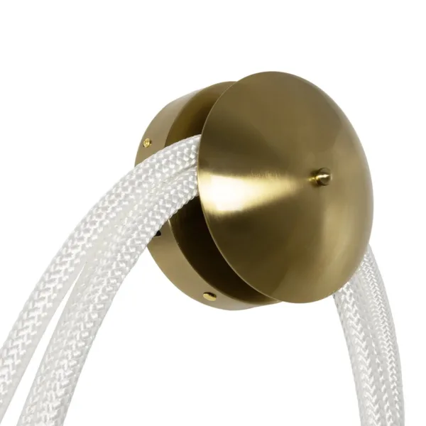kelvo® GLOW 61677 Μοντέρνο Φωτιστικό Τοίχου - Απλίκα LED 60W 6000lm 360° AC 220-240V IP20 Ρυθμιζόμενο Λευκό CCT με Χειριστήριο από 2700K έως 6000K Dimmable - Lumileds SMD Chip - Χρυσό Πλατίνα & Λευκό Νήμα - Μ40 x Π15 x Υ110cm - 3 Χρόνια Εγγύηση - Image 7