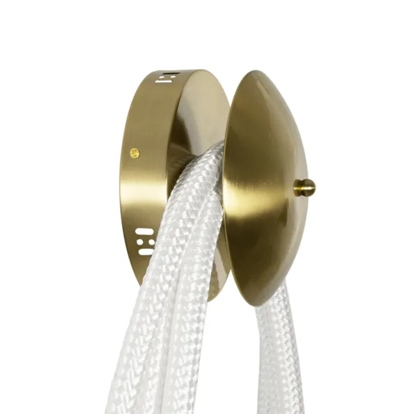 kelvo® GLOW 61677 Μοντέρνο Φωτιστικό Τοίχου - Απλίκα LED 60W 6000lm 360° AC 220-240V IP20 Ρυθμιζόμενο Λευκό CCT με Χειριστήριο από 2700K έως 6000K Dimmable - Lumileds SMD Chip - Χρυσό Πλατίνα & Λευκό Νήμα - Μ40 x Π15 x Υ110cm - 3 Χρόνια Εγγύηση - Image 8