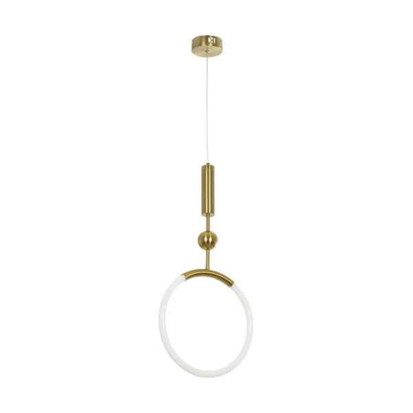 kelvo® GLOW 61678 Μοντέρνο Κρεμαστό Φωτιστικό Οροφής LED 18W 1800lm 360° AC 220-240V IP20 Ρυθμιζόμενο Λευκό CCT με On/Off 2700K/4500K/6000K - Lumileds SMD Chip - Χρυσό Πλατίνα & Λευκό Νήμα - Μ30 x Π30 x Υ65cm - 3 Χρόνια Εγγύηση - Image 2