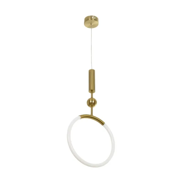 kelvo® GLOW 61678 Μοντέρνο Κρεμαστό Φωτιστικό Οροφής LED 18W 1800lm 360° AC 220-240V IP20 Ρυθμιζόμενο Λευκό CCT με On/Off 2700K/4500K/6000K - Lumileds SMD Chip - Χρυσό Πλατίνα & Λευκό Νήμα - Μ30 x Π30 x Υ65cm - 3 Χρόνια Εγγύηση - Image 5