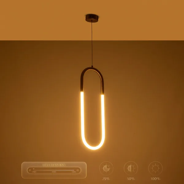 kelvo® GLOW 61679 Μοντέρνο Κρεμαστό Φωτιστικό Οροφής LED 18W 1800lm 360° AC 220-240V IP20 Ρυθμιζόμενο Λευκό CCT με On/Off 2700K/4500K/6000K - Lumileds SMD Chip - Χρυσό Πλατίνα & Λευκό Νήμα - Μ20 x Π5 x Υ60cm - 3 Χρόνια Εγγύηση - Image 12