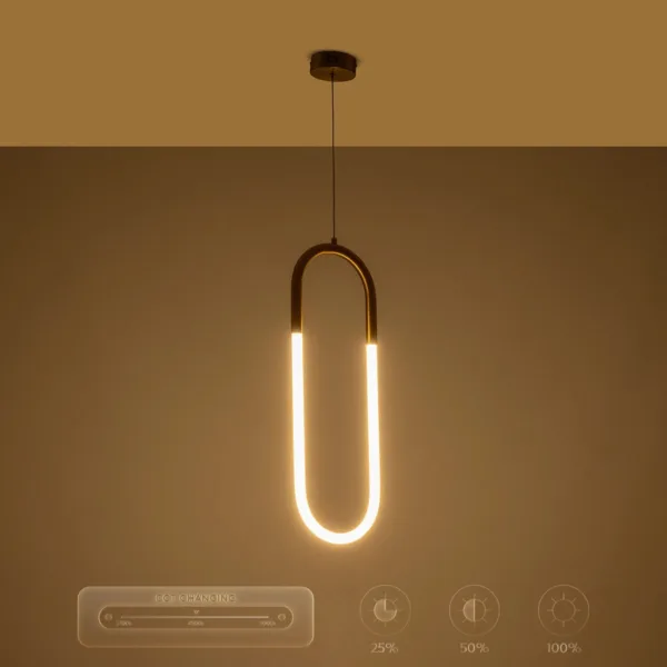 kelvo® GLOW 61679 Μοντέρνο Κρεμαστό Φωτιστικό Οροφής LED 18W 1800lm 360° AC 220-240V IP20 Ρυθμιζόμενο Λευκό CCT με On/Off 2700K/4500K/6000K - Lumileds SMD Chip - Χρυσό Πλατίνα & Λευκό Νήμα - Μ20 x Π5 x Υ60cm - 3 Χρόνια Εγγύηση - Image 13