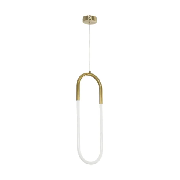 kelvo® GLOW 61679 Μοντέρνο Κρεμαστό Φωτιστικό Οροφής LED 18W 1800lm 360° AC 220-240V IP20 Ρυθμιζόμενο Λευκό CCT με On/Off 2700K/4500K/6000K - Lumileds SMD Chip - Χρυσό Πλατίνα & Λευκό Νήμα - Μ20 x Π5 x Υ60cm - 3 Χρόνια Εγγύηση - Image 2