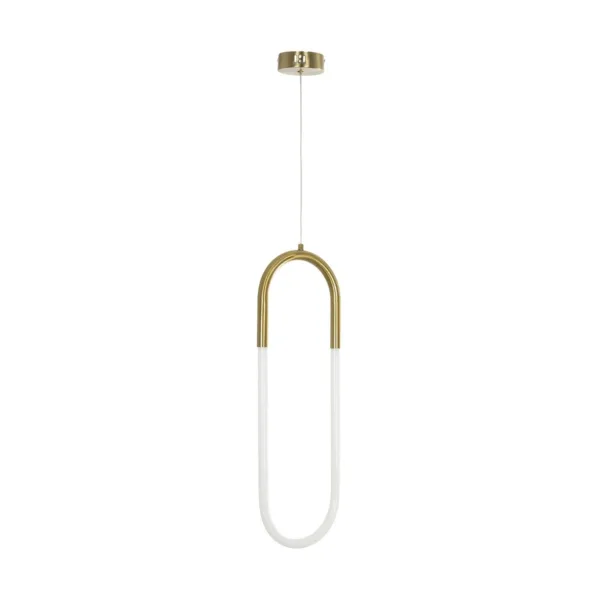 kelvo® GLOW 61679 Μοντέρνο Κρεμαστό Φωτιστικό Οροφής LED 18W 1800lm 360° AC 220-240V IP20 Ρυθμιζόμενο Λευκό CCT με On/Off 2700K/4500K/6000K - Lumileds SMD Chip - Χρυσό Πλατίνα & Λευκό Νήμα - Μ20 x Π5 x Υ60cm - 3 Χρόνια Εγγύηση - Image 4