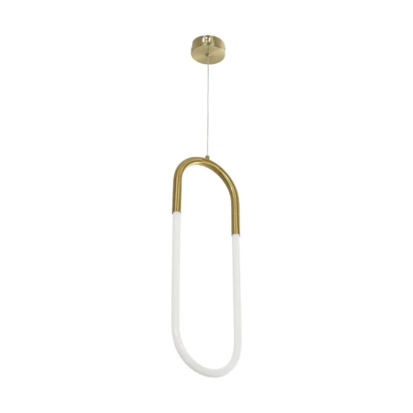 kelvo® GLOW 61679 Μοντέρνο Κρεμαστό Φωτιστικό Οροφής LED 18W 1800lm 360° AC 220-240V IP20 Ρυθμιζόμενο Λευκό CCT με On/Off 2700K/4500K/6000K - Lumileds SMD Chip - Χρυσό Πλατίνα & Λευκό Νήμα - Μ20 x Π5 x Υ60cm - 3 Χρόνια Εγγύηση - Image 5