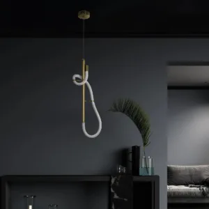 kelvo® GLOW 61680 Μοντέρνο Κρεμαστό Φωτιστικό Οροφής LED 24W 2400lm 360° AC 220-240V IP20 Ρυθμιζόμενο Λευκό CCT με On/Off 2700K/4500K/6000K - Lumileds SMD Chip - Χρυσό Πλατίνα & Λευκό Νήμα - Μ30 x Π30 x Υ66cm - 3 Χρόνια Εγγύηση