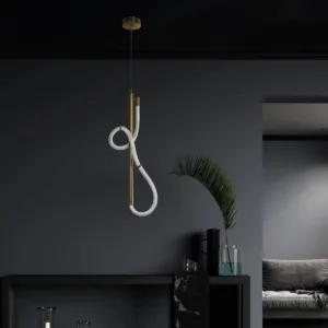 kelvo® GLOW 61681 Μοντέρνο Κρεμαστό Φωτιστικό Οροφής LED 24W 2400lm 360° AC 220-240V IP20 Ρυθμιζόμενο Λευκό CCT με On/Off 2700K/4500K/6000K - Lumileds SMD Chip - Χρυσό Πλατίνα & Λευκό Νήμα - Μ30 x Π30 x Υ70cm - 3 Χρόνια Εγγύηση
