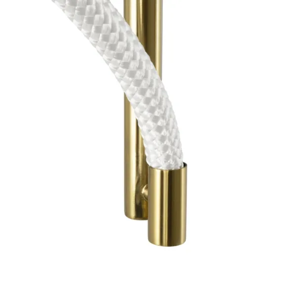 kelvo® GLOW 61682 Μοντέρνο Φωτιστικό Τοίχου - Απλίκα LED 24W 2400lm 360° AC 220-240V IP20 Ρυθμιζόμενο Λευκό CCT με On/Off 2700K/4500K/6000K - Lumileds SMD Chip - Χρυσό Πλατίνα & Λευκό Νήμα - Μ30 x Π15 x Υ70cm - 3 Χρόνια Εγγύηση - Image 5