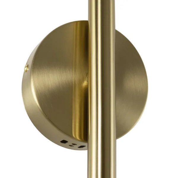 kelvo® GLOW 61682 Μοντέρνο Φωτιστικό Τοίχου - Απλίκα LED 24W 2400lm 360° AC 220-240V IP20 Ρυθμιζόμενο Λευκό CCT με On/Off 2700K/4500K/6000K - Lumileds SMD Chip - Χρυσό Πλατίνα & Λευκό Νήμα - Μ30 x Π15 x Υ70cm - 3 Χρόνια Εγγύηση - Image 8