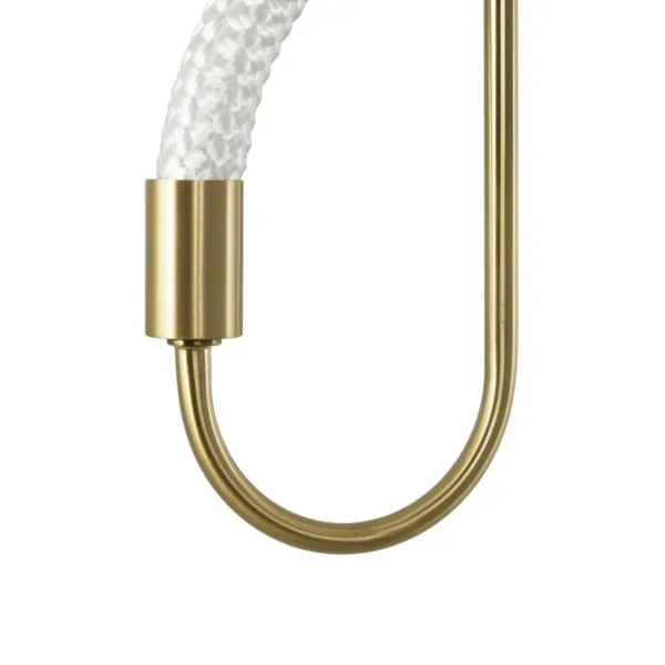 kelvo® GLOW 61683 Μοντέρνο Φωτιστικό Τοίχου - Απλίκα LED 18W 1800lm 360° AC 220-240V IP20 Ρυθμιζόμενο Λευκό CCT με On/Off 2700K/4500K/6000K - Lumileds SMD Chip - Χρυσό Πλατίνα & Λευκό Νήμα - Μ30 x Π15 x Υ70cm - 3 Χρόνια Εγγύηση - Image 5