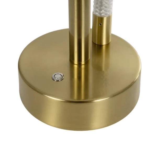 kelvo® GLOW 61685 Μοντέρνο Επιτραπέζιο Φωτιστικό Πορτατίφ LED 18W 1800lm 360° AC 220-240V IP20 Ρυθμιζόμενο Λευκό CCT με Αφή 2700K/4500K/6000K Dimmable - Lumileds SMD Chip - Χρυσό Πλατίνα & Λευκό Νήμα - Μ30 x Π30 x Υ60cm - 3 Χρόνια Εγγύηση - Image 9